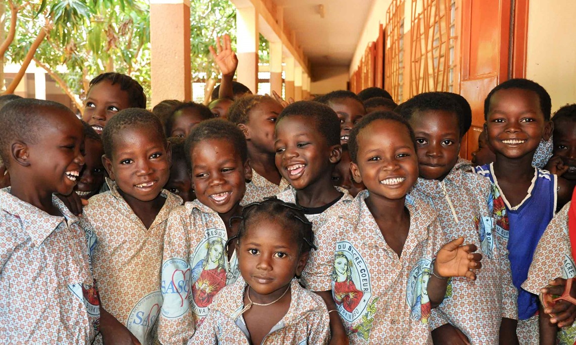Smilende børn fra Afrika